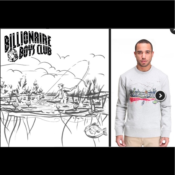 BBC Gone Fishing Grey Sweatshirt - Picture 1 of 3